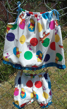 Pillowcase dress with bloomers