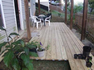 Finished! Look at the stairs in the back on the ground.